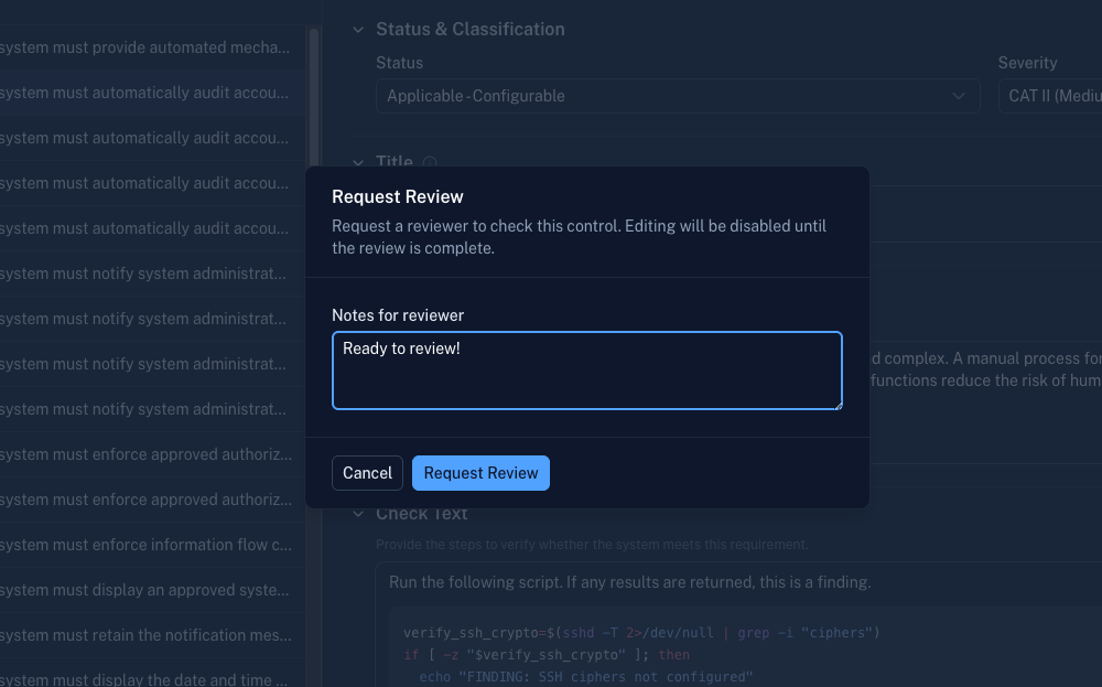 Requesting peer review in Sindre
